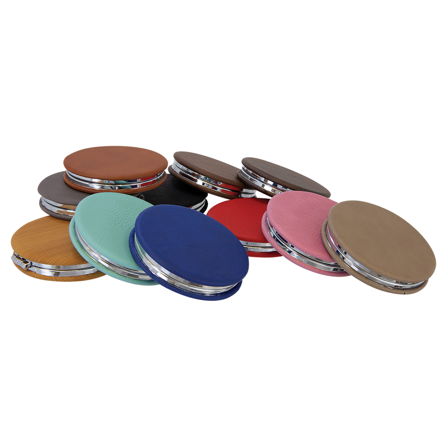 Leatherette Compact Mirror